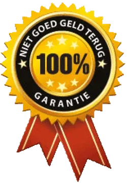 Badge met de tekst 100% niet goed geld terug