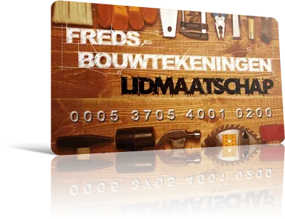 Ledenpas van het ledenportaal van Fred's Bouwtekeningen
