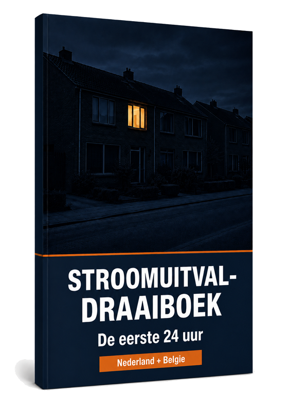 Het Stroomuitval-draaiboek: de eerste 24 uur, met de Nederlandse en de Belgische editie