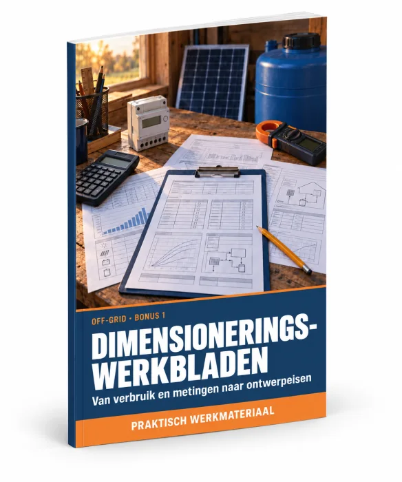 Mock-up van bonus 1: Dimensioneringswerkbladen.