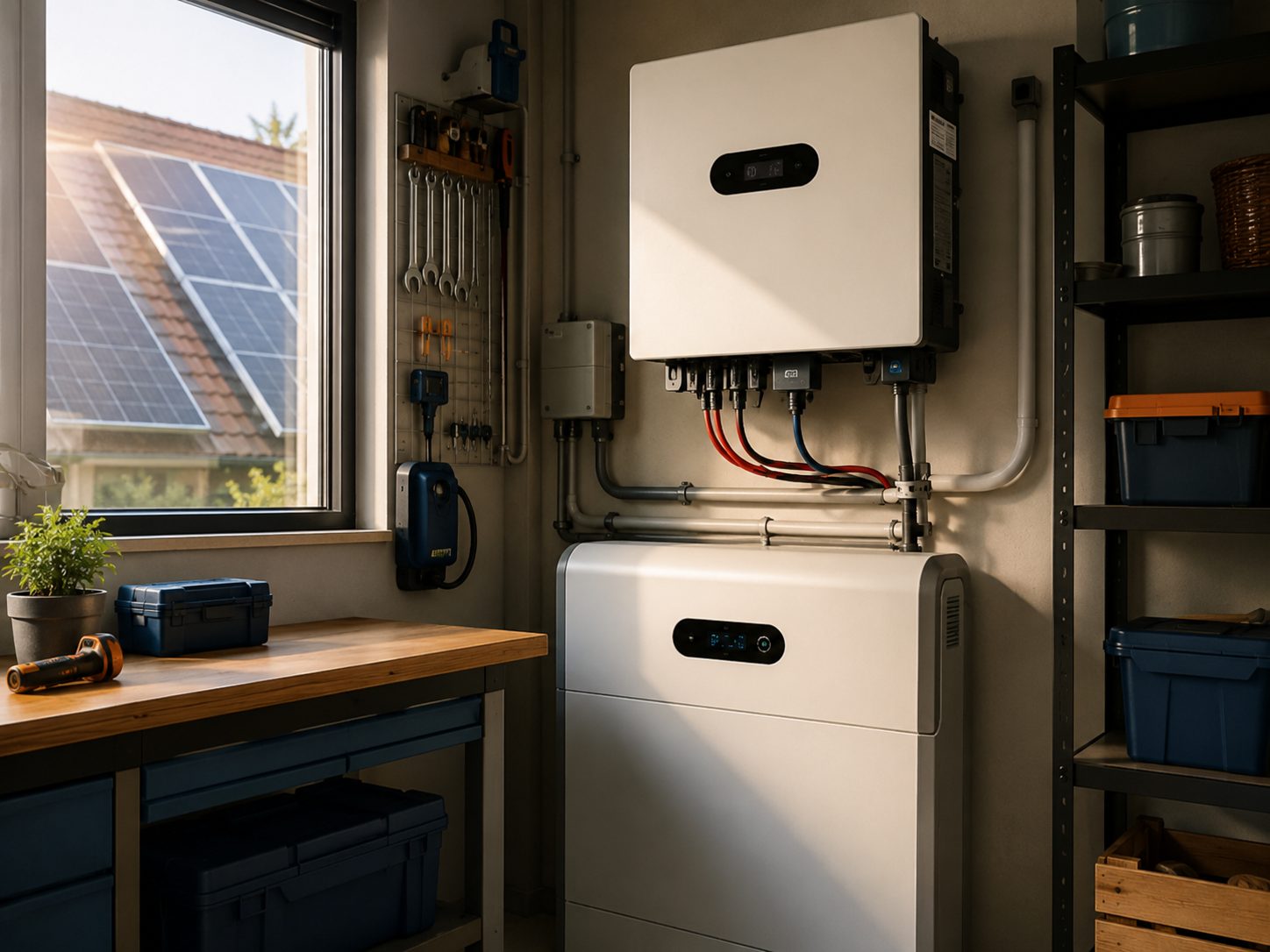 Zonnepanelen en een thuisaccu voor eigen energieopwekking en opslag